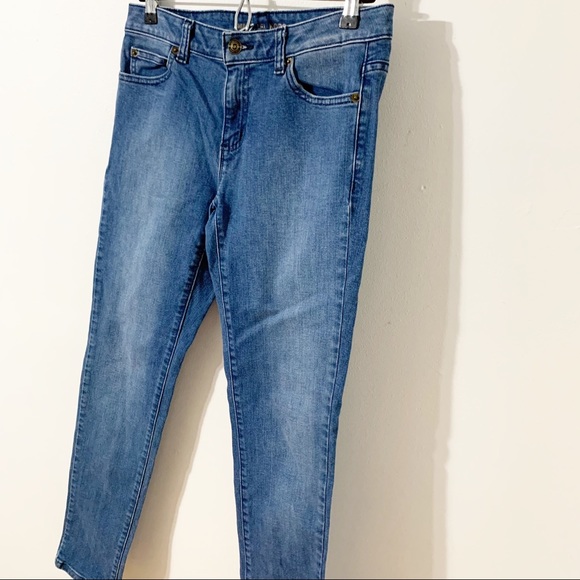 Michael Michael Kors Boyfriend Factory Faded Denim Jeans Darker Wash Size 2 - Picture 3 of 12